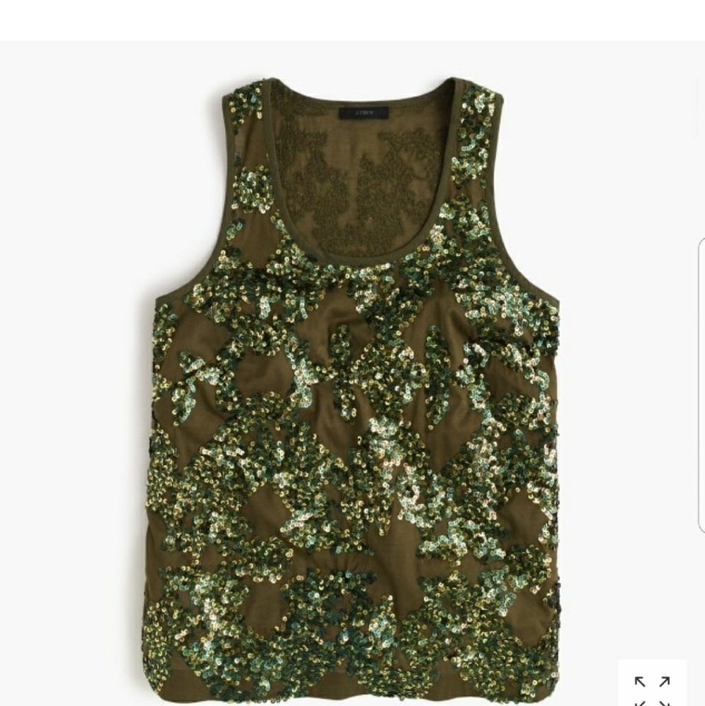 NWT J. Crew iridescent sequin tank top